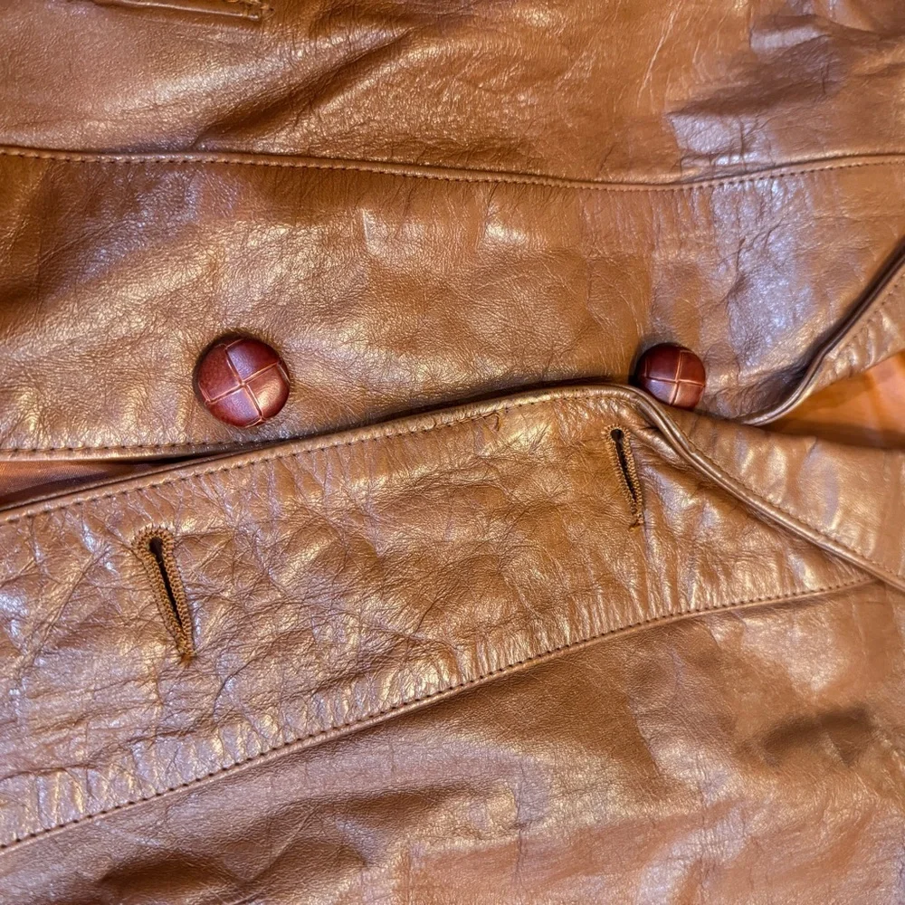 Genuine Leather Jacket Rust in color fully lined Quality Jeffery Size‎ 44
